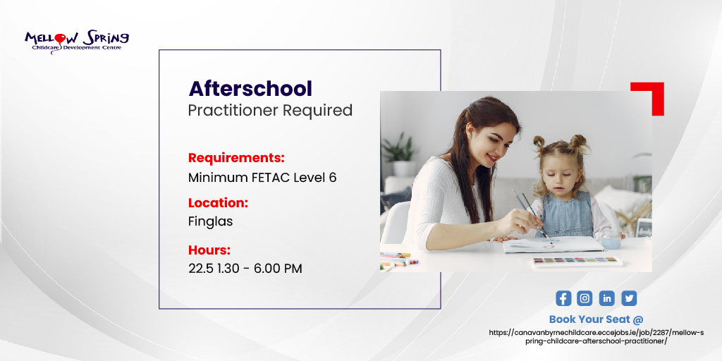 For more details, visit: canavanbyrnechildcare.eccejobs.ie/job/2287/mello…
#childcarejobs #earlyyearsjobs #jobsboard #canavanbyrne
