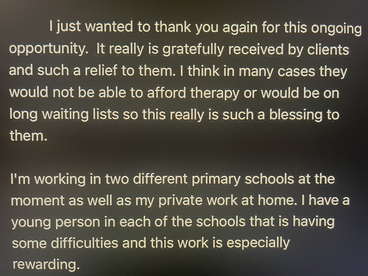 sweetanita's tweet photo. For a few years now I have been paying my old therapists for sessions, even though I stopped seeing her years ago. She gives the sessions to people who can't afford them. She's a really lovely person and it brings us both a lot of joy. Thanks to my comunity for making it possible https://t.co/KAj167y3T0