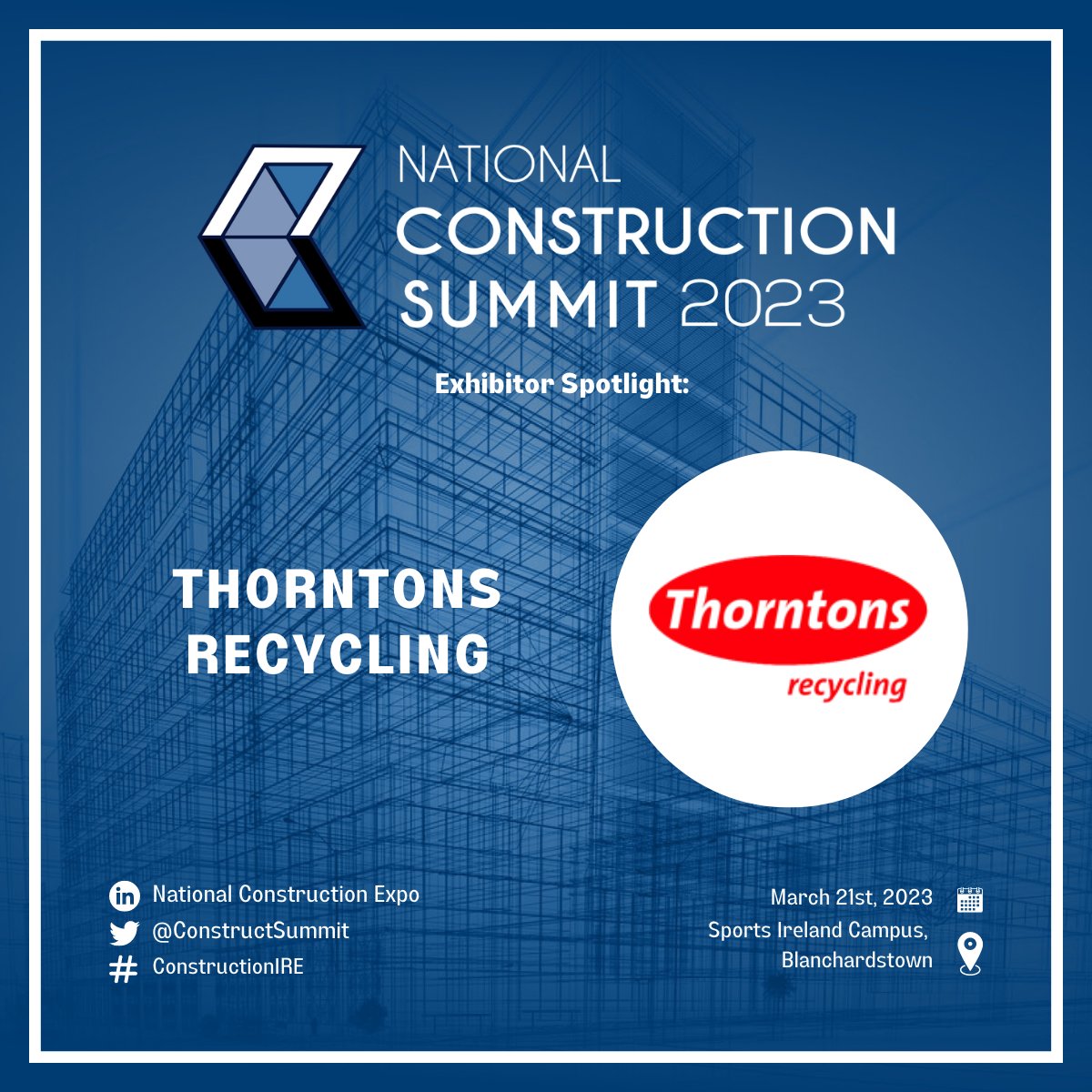 National Construction Summit (@constructsummit) on Twitter photo Talk to <a href="/ThorntonsRec/">Thorntons Recycling</a> at the National Construction Summit, 2023!
Join us on March 21st at Sport Ireland Campus, Blanchardstown.
Make sure to register to attend today -> bit.ly/3IU0jt8
#ConstructionIRE #NationalConstructionSummit #Construction #Conference #Events Talk to <a href="/ThorntonsRec/">Thorntons Recycling</a> at the National Construction Summit, 2023!
Join us on March 21st at Sport Ireland Campus, Blanchardstown.
Make sure to register to attend today -> bit.ly/3IU0jt8
#ConstructionIRE #NationalConstructionSummit #Construction #Conference #Events