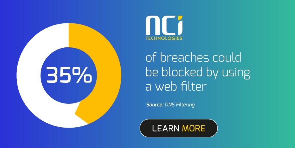 NCITechnologies's tweet photo. Is your team safely browsing the internet both in and out of the office? Find out how you can manage web access and protect your systems from #CyberThreats with secure #WebContentFiltering >> https://t.co/xD9M6HGCZe #BeCyberSafe https://t.co/y5EH7JurEw