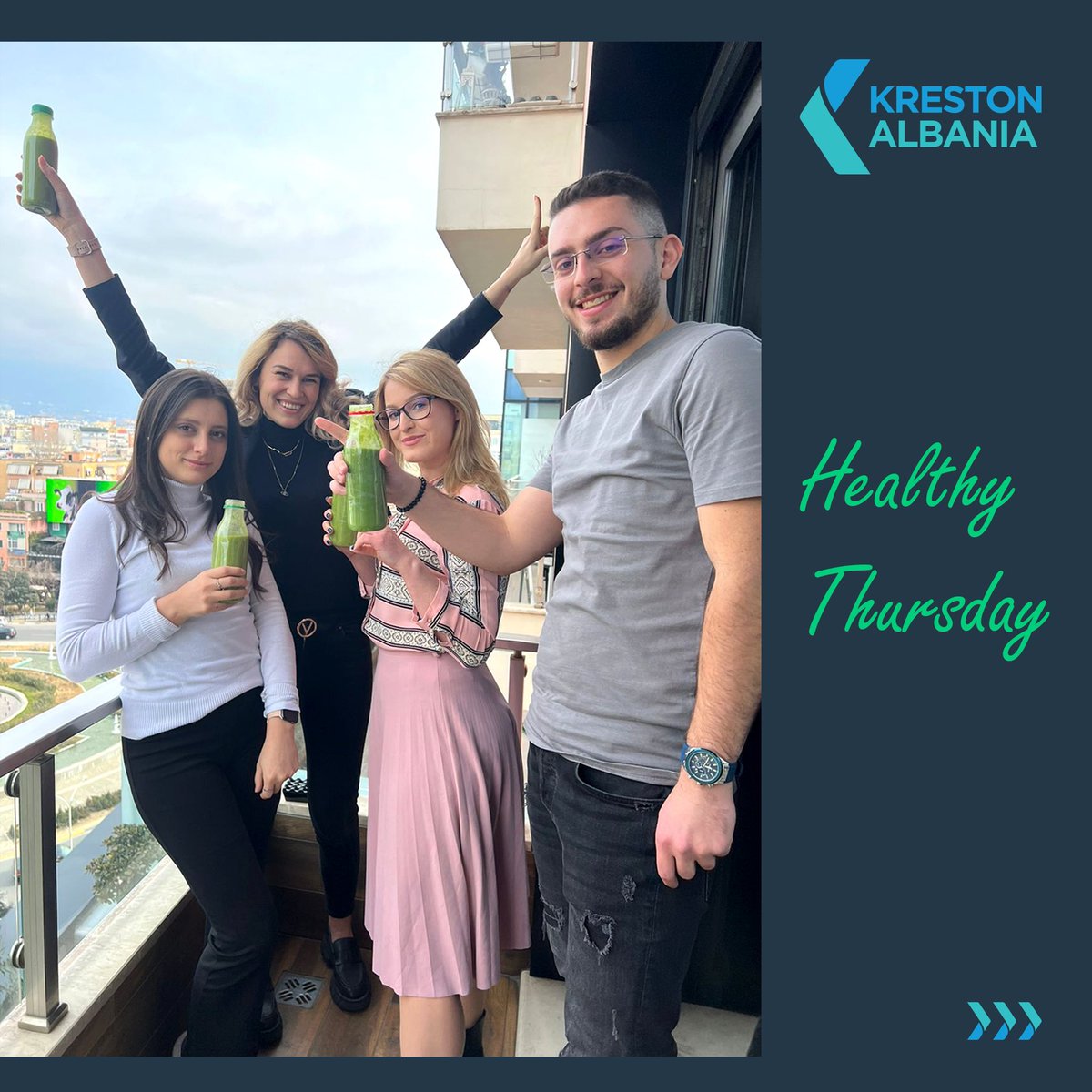 krestonalbania's tweet photo. Today we launched our Healthy Thursdays 🤩 

Our health is the most important asset that we have and here at Kreston Albania we will be promoting a healthy lifestyle all year long each last Thursday of the month

#krestonalbania #healthylifestyle #wellness #tirana #albania https://t.co/FJWCY96sye