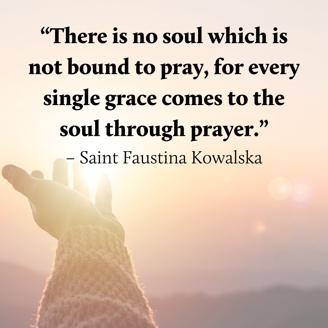 FamilyRosaryOrg's tweet photo. Praying with these wise words from St. Faustina, the nun from Poland that brought Jesus' message of Divine Mercy to the world. How do you spend time in prayer? What will do you differently or in addition during this season of Lent? #CatholicTwitter #PrayTogetherNow #Lent2023 https://t.co/ziMX8NbaKx