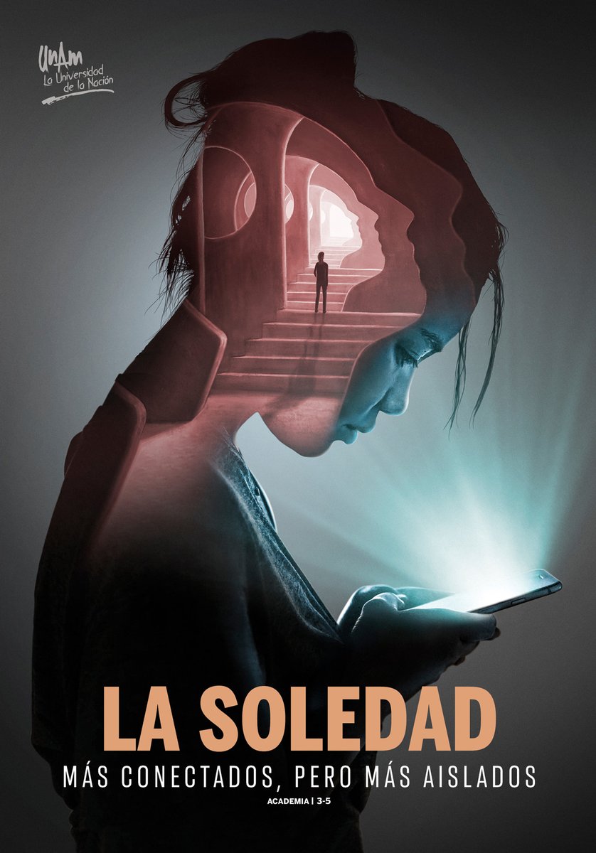 Gaceta_UNAM's tweet photo. #Contraportada

LA SOLEDAD

Más conectados, pero más aislados

-Un estado que puede derivar en depresión.

- Virtualidad, una falsa sensación de acompañamiento

- La presión por estar en el mundo digital produce aislamiento. https://t.co/jeNuzmkZlQ