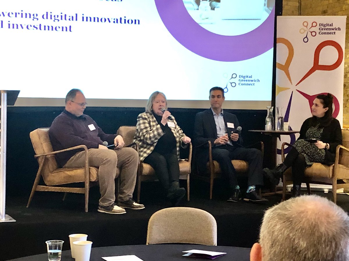 SELondonChamber's tweet photo. President Helen McIntosh attending and sitting on the panel at the launch of Digital Greenwich Connect with @MrOkereke and @DGCities @woolwich_works #digitalgreenwichconnect #selondonchamber https://t.co/1XsA5G2Ufu
