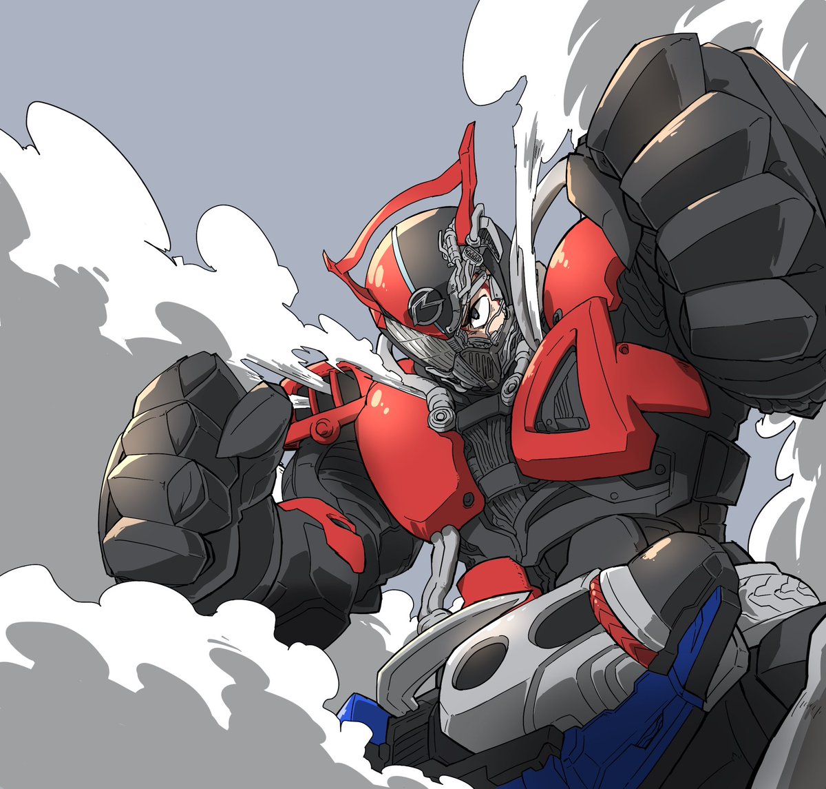 「#無言で推し仮面ライダーあげる 」|ないつきプラーナ強制排出補助機構付初期型のイラスト