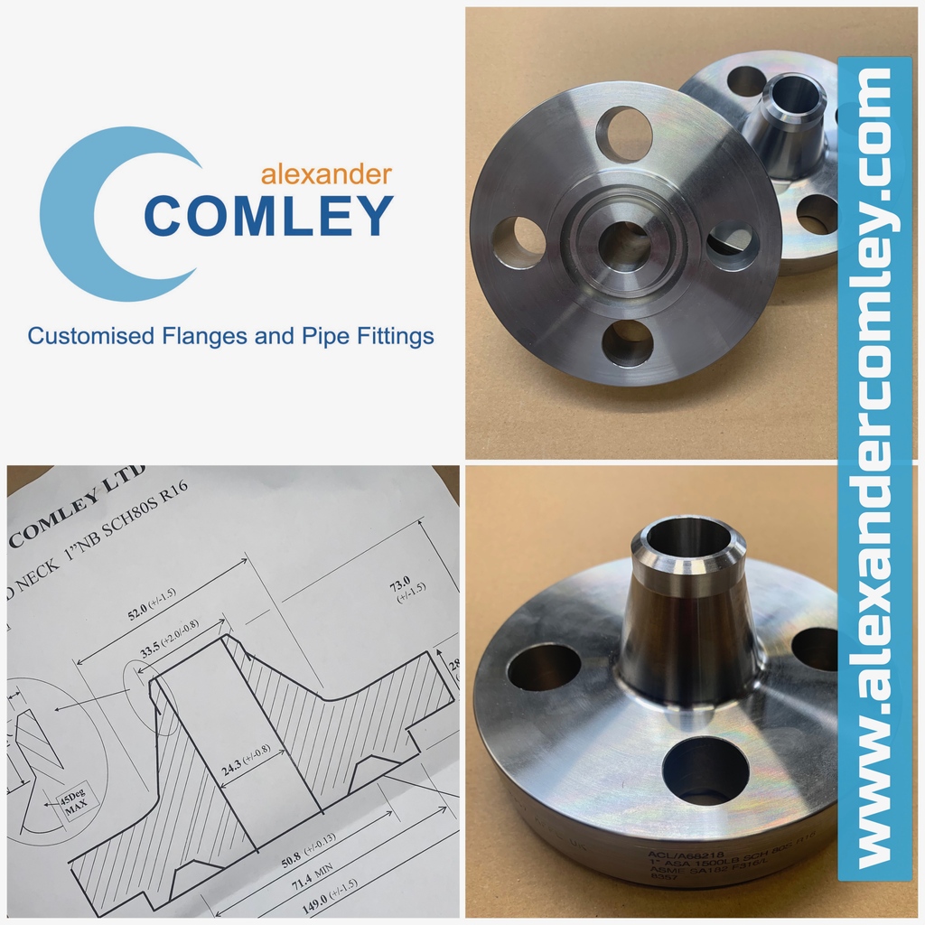 FLANGE -- Weld Neck, 1.000" NB, 1500#, sch80s, RTJ, B16.5, Mat: 316/L

WORLDWIDE Supply 🌍 
👇 Send an RFQ 
📧 sales@alexandercomley.com 

<a href="/AlexComLtd/">Alexander Comley LTD</a> <a href="/EvenortLtd/">Evenort LTD</a> 
#Evenort Group – Your Engineering Partner

#UKMfg #SME #manufacturing #engineering #alxcltd