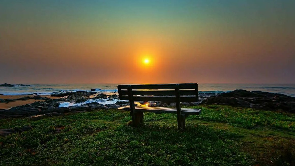 This lonely bench is waiting for you and loved ones to enjoy Sunrise on the East Coast KZN  .Have a look at tourismfriendly.co.za for what is on offer.
