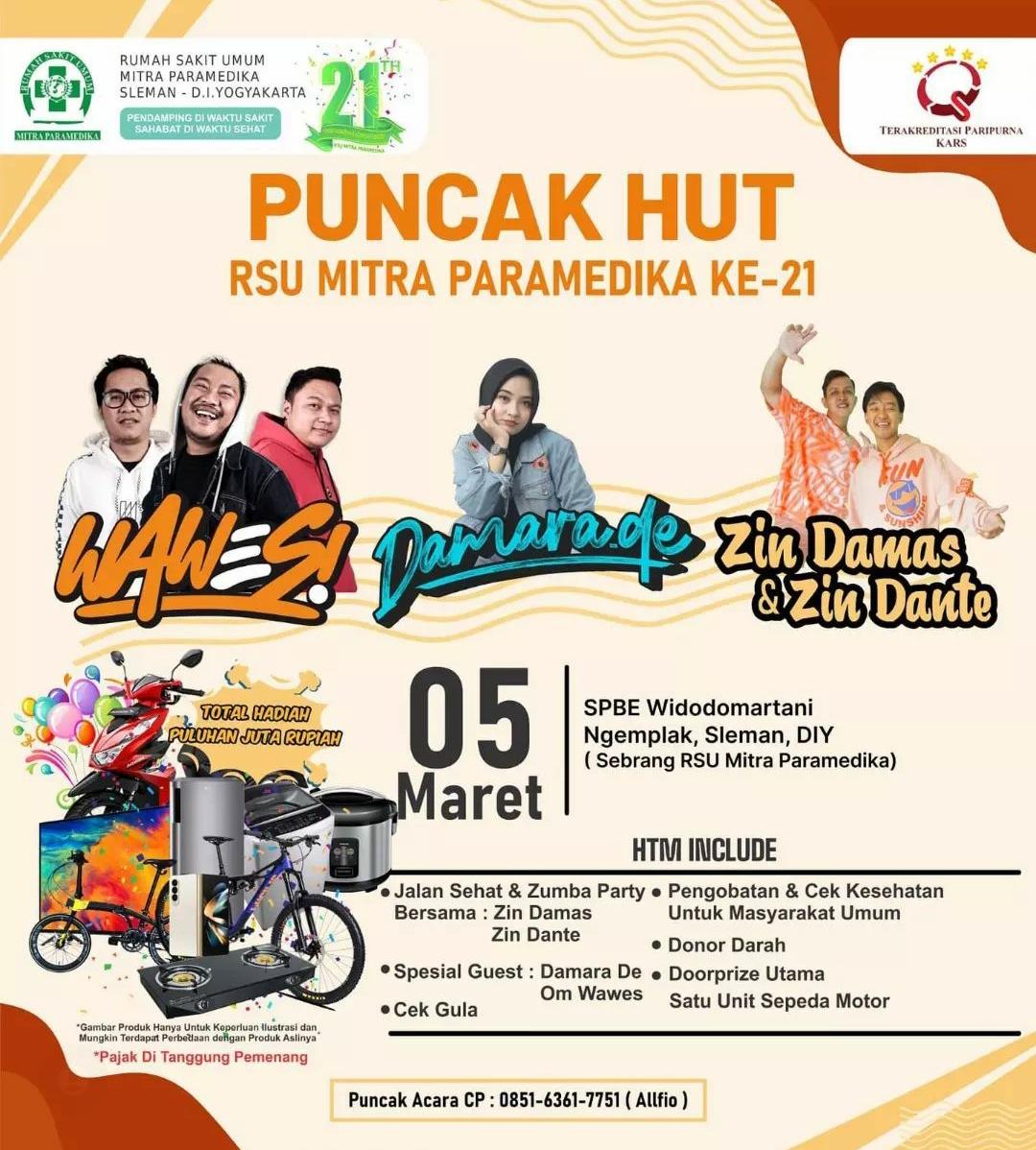 Puncak HUT RSU Mitra Paramedika Yogyakarta #PromosiYogyakarta #PromosiYogya #PromosiJogja #UMKMNaikKelas