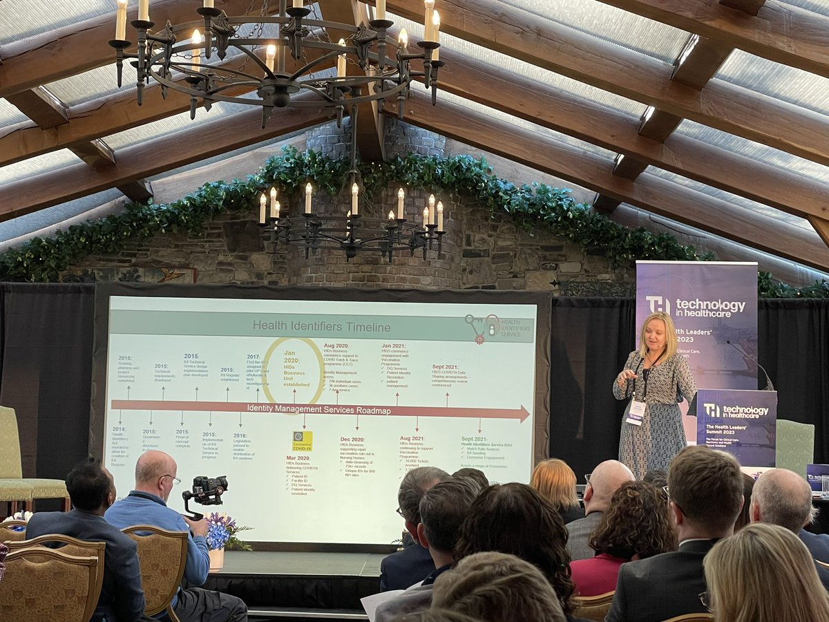 KTM_DigiHealth's tweet photo. Maria McCann presenting a collaborative, cross department and directorate approach to delivering strategic benefits to the citizens of Ireland and the healthcare ecosystem from identity management tools. #tekhealth #HSE #IHI https://t.co/MjNrKmhbFa