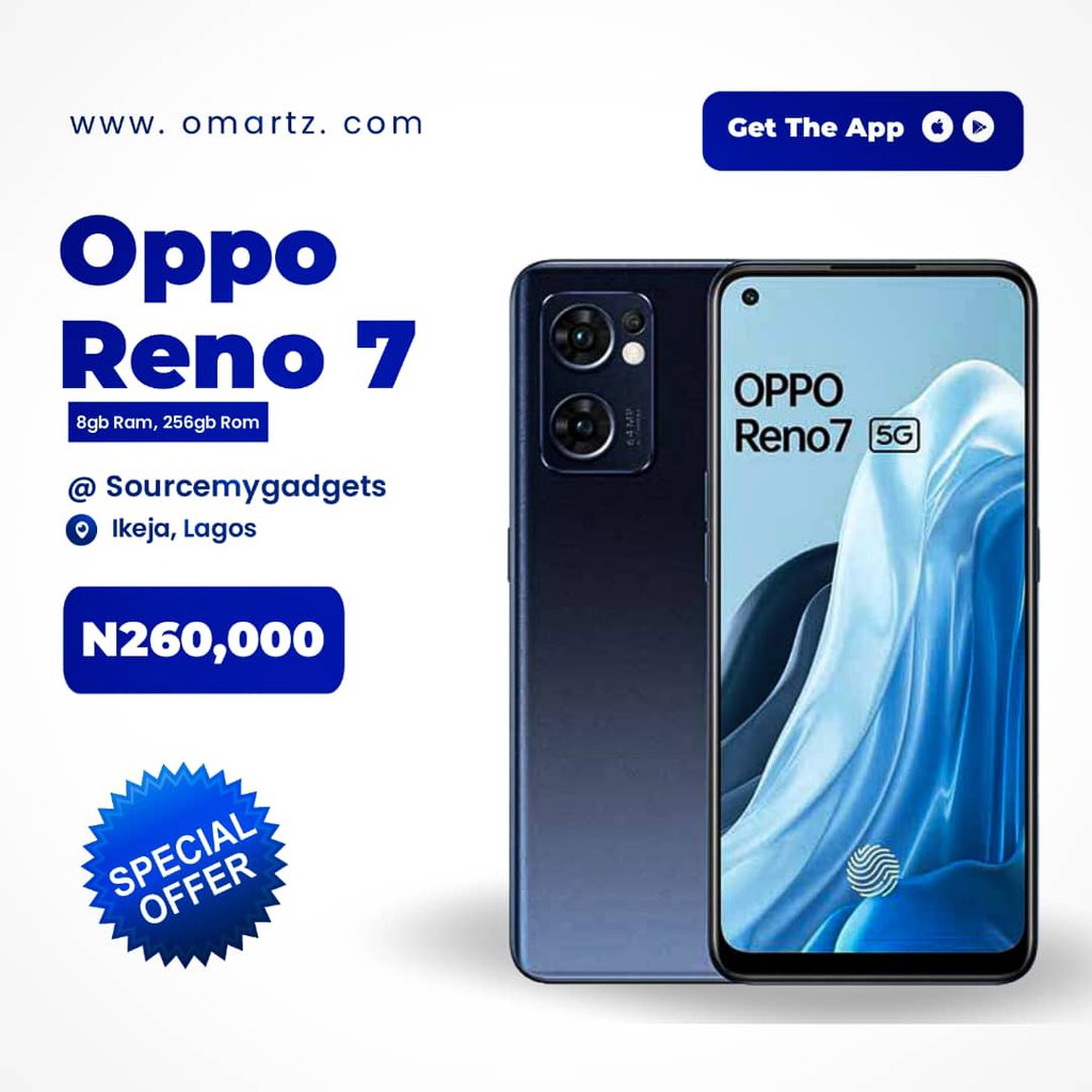 OmartzHQ's tweet photo. Deal of the day 
Oppo Reno 7 
#260,000

To purchase this and any other product
Click the link below 
https://t.co/YPv5Z2w8n2

#dealoftheday #sales #ecommercenigeria #salestoday #p2p #gadgetsandphones WhatsApp Kuda https://t.co/o6p15QCQAq