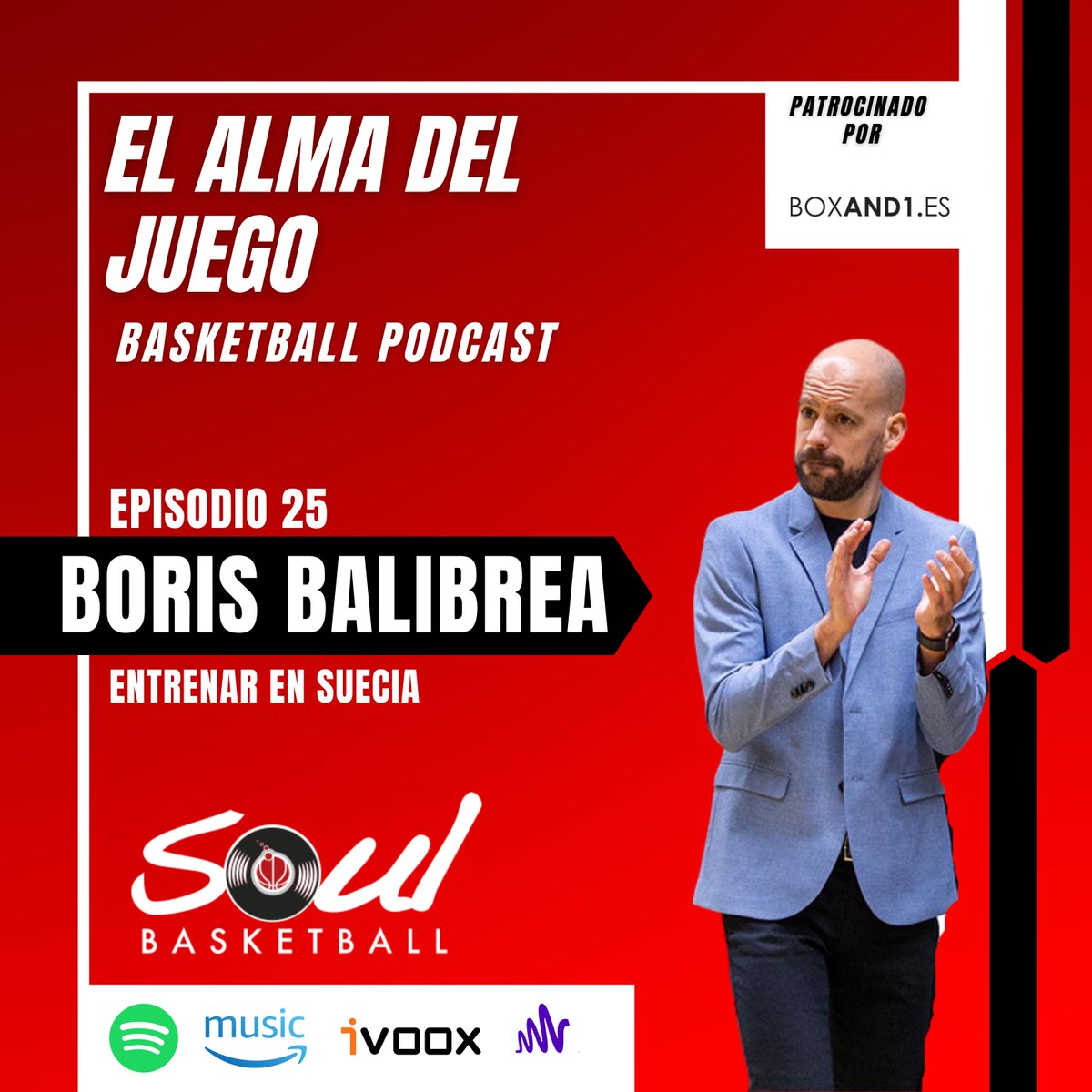 s0ulbasketball's tweet photo. 🏀🎙️EL ALMA DEL JUEGO Episodio 25🎙️🏀 con 
@BorisBalibrea , head coach en Suecia desde 2017 compitiendo al máximo nivel y parte del cuerpo técnico de la selección absoluta de dicho país 

👉 https://t.co/i3K12HySbT
⬇️ https://t.co/SwUL14wkbj