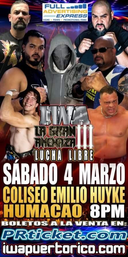 IWAPuertoRico's tweet photo. Este sábado tenemos un IWA Impacto Total para la Historia en YouTube, a solo días del Mega Evento IWA LA GRAN AMENAZA III  
El sábado 4 de marzo a las 8PM en el Coliseo Emilio Huyke, Humacao

Boletos a la venta en https://t.co/jBidcIMG10
Más informacion en https://t.co/0qEEt36888 https://t.co/gKUZvyJv9S