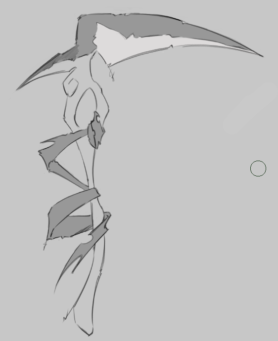 Random_McGuffin's tweet photo. lil' scythe doodle ( meeting that yearly doodling quota ) https://t.co/btHNN4bgvd