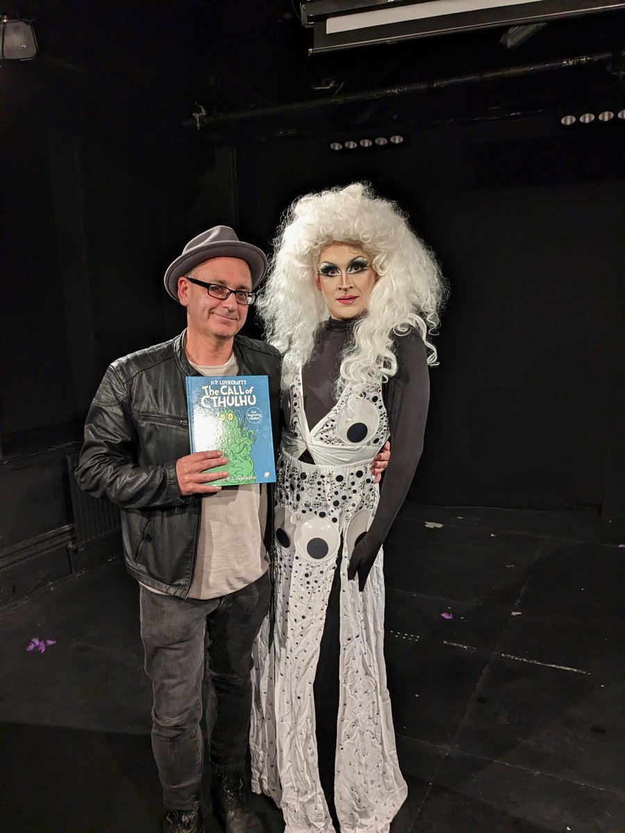 Did you make it to our LAST EVENT, the  "Night of 1000 Tentacles," where host #DollyTrolley did LOVECRAFT CHARADES? Here's the winner with a Call of #Cthulhu "for beginning readers" from <a href="/Chaosium_Inc/">Chaosium</a> ! THANKS EVERYONE AND SEE YOU NEXT YEAR!