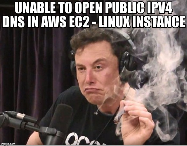 Unable to open Public IPv4 DNS in AWS EC2 - Linux instance stackoverflow.com/questions/7549… #amazonwebservices #amazonec2
