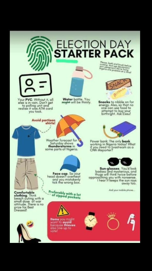 sportified4's tweet photo. Essentials for Saturday
#ObiObi #Rufai #Whatsapp #VoteLabourParty https://t.co/SvhcpssTIP
