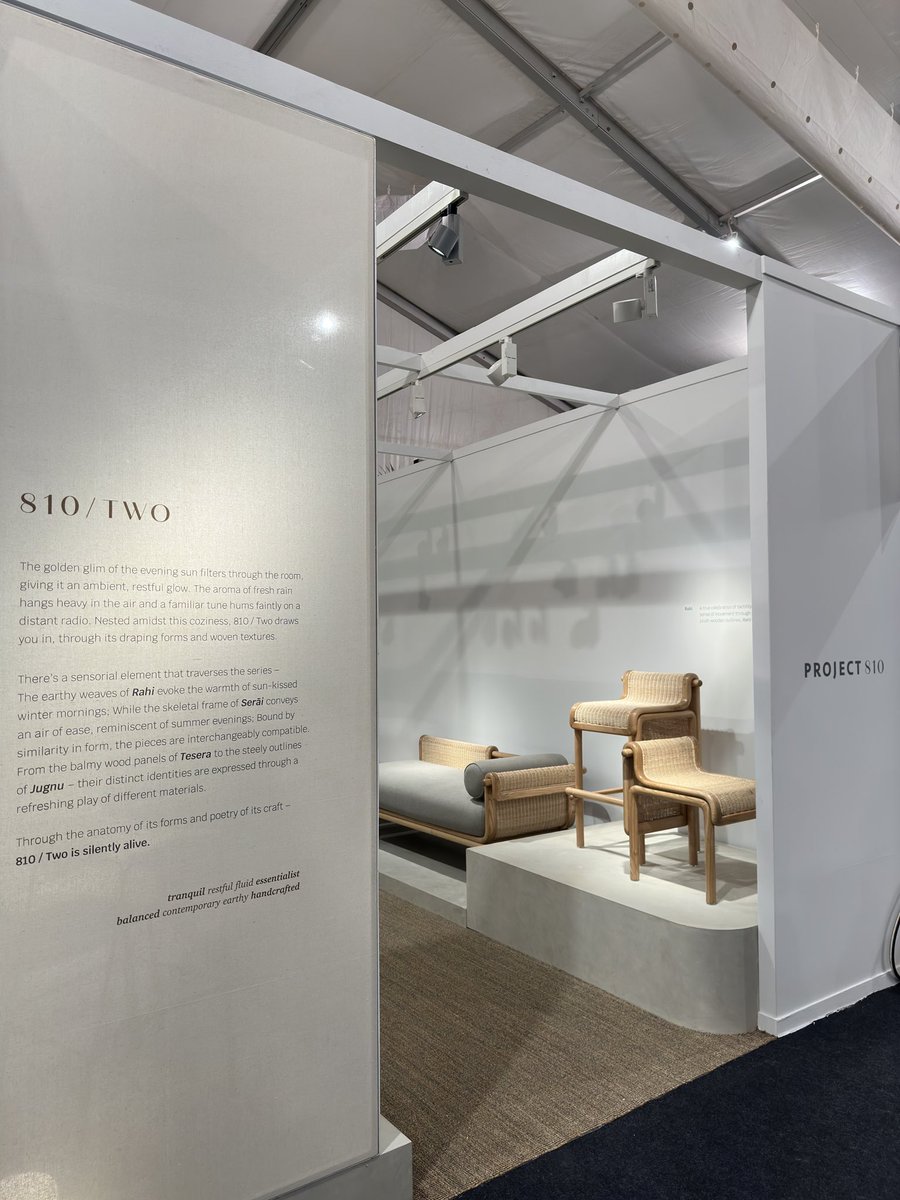 DhananjayS90's tweet photo. Proud husband alert! 

Super kudos to @vritima &amp; Project 810 furniture for a stellar showcase for their new furniture collection - 810 / Two.

Catch them at @IndiaDesignID 2023 at the Collectibles Pavilion, Booth 14 &amp; 16!

#indiadesign #furnituredesign #designinspiration https://t.co/EpO2C4U15s