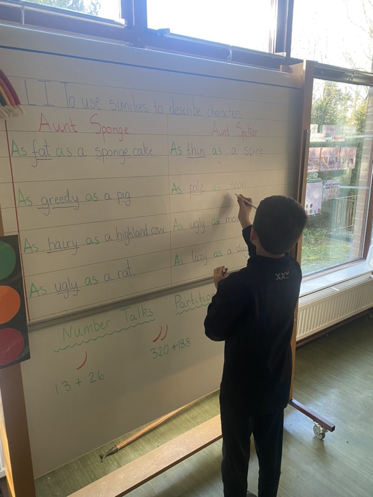 fernhillp5's tweet photo. We have been working hard during #TaughtWriting this morning as we created #similes to describe two characters from a text! ๐We identified the adjective being used the comparison too! ๐#ThisIsWhereWeBelong #Literacy #JamesAndTheGiantPeach https://t.co/JOtR4TjZ6R