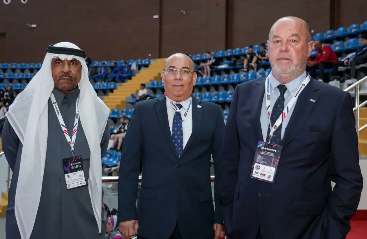 UAE_KF's tweet image. سعادة أنطونيو سبينوس رئيس الاتحاد الدولي للكاراتيه و سعادة اللواء ناصر الرزوقي نائب رئيس الاتحاد الدولي للكاراتيه، يتابعان انطلاقة فعاليات اليوم الأول من بطولة الدوري العالمي للشباب الفجيرة 2023 

UAE Karate Federation 

#uae #k1 #karate1 #fujairah #Karate1Fujairah #wkf