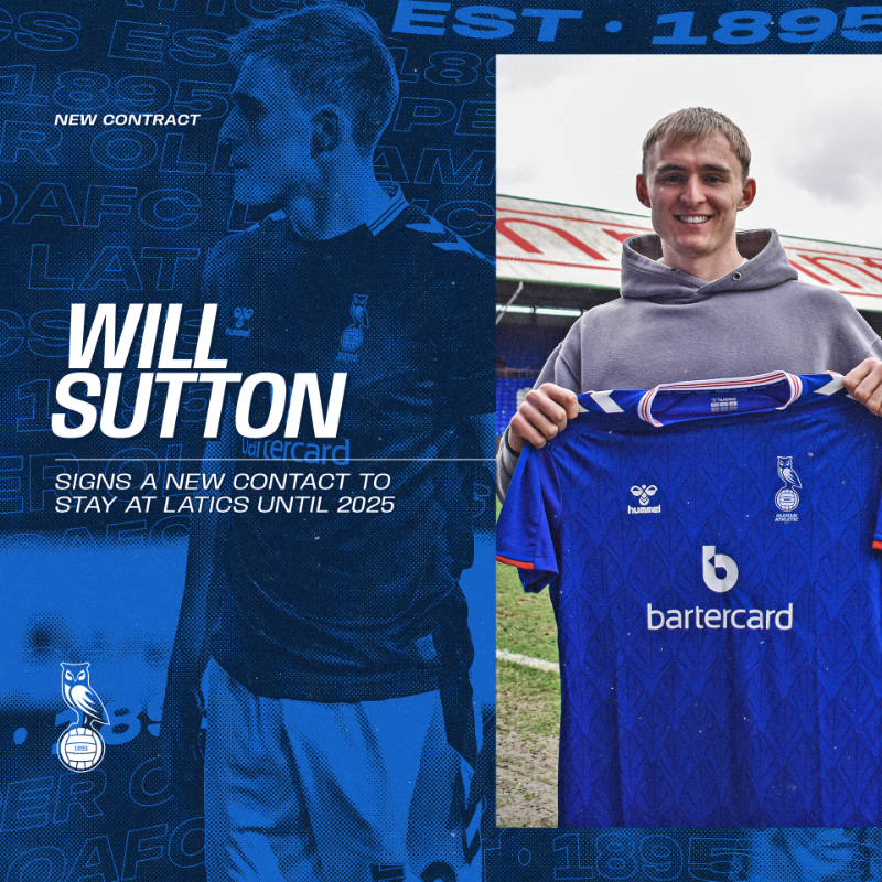 OfficialOAFC's tweet photo. 💙 One of our own.

✍️ We're delighted that Will has agreed a new deal until 2025. #oafc