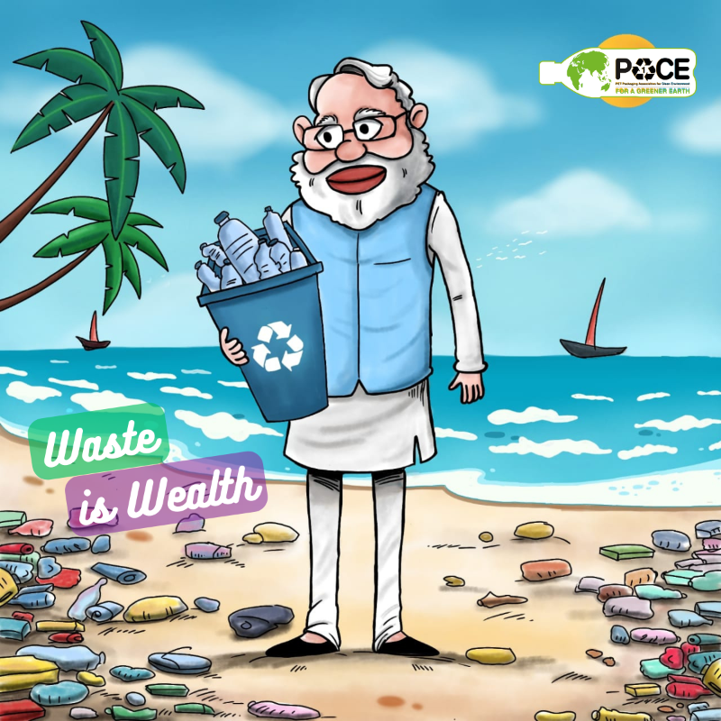 paceindiaorg's tweet photo. He was recently seen wearing a jacket made of 28 post-consumer PET bottles with zero use of water during dyeing process.

Our honorable PM Shri Narendra Modi ji is committed to creating waste-to-wealth opportunities in India. https://t.co/pc2EOmM24G