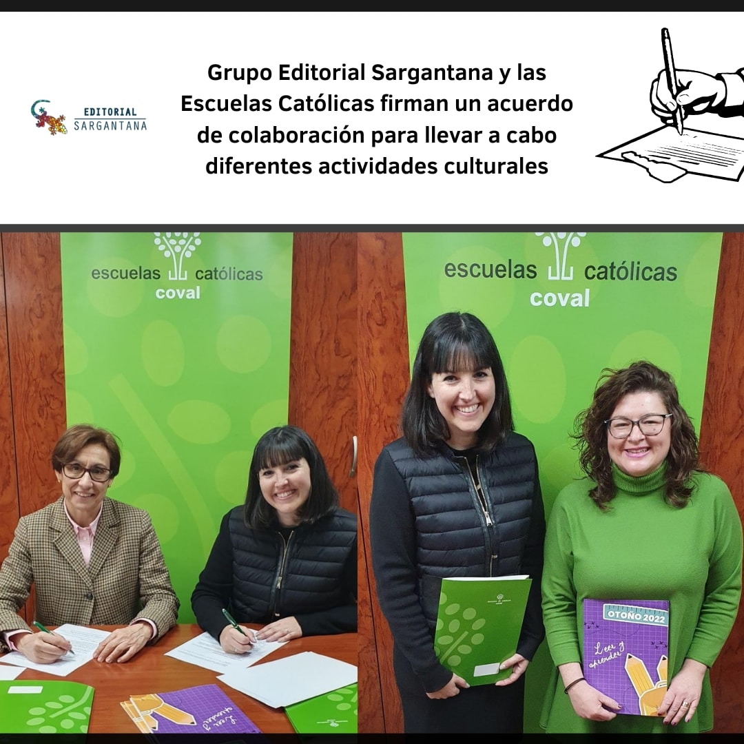 Hoy os contamos que hemos firmado un acuerdo con Escuelas Católicas de la Comunidad Valenciana para organizar un gran número de actividades y proyectos relacionados con la cultura.

#escuelascatolicas #escuelascatólicas #acuerdo #colaboración #GES #grupoeditorialsargantana