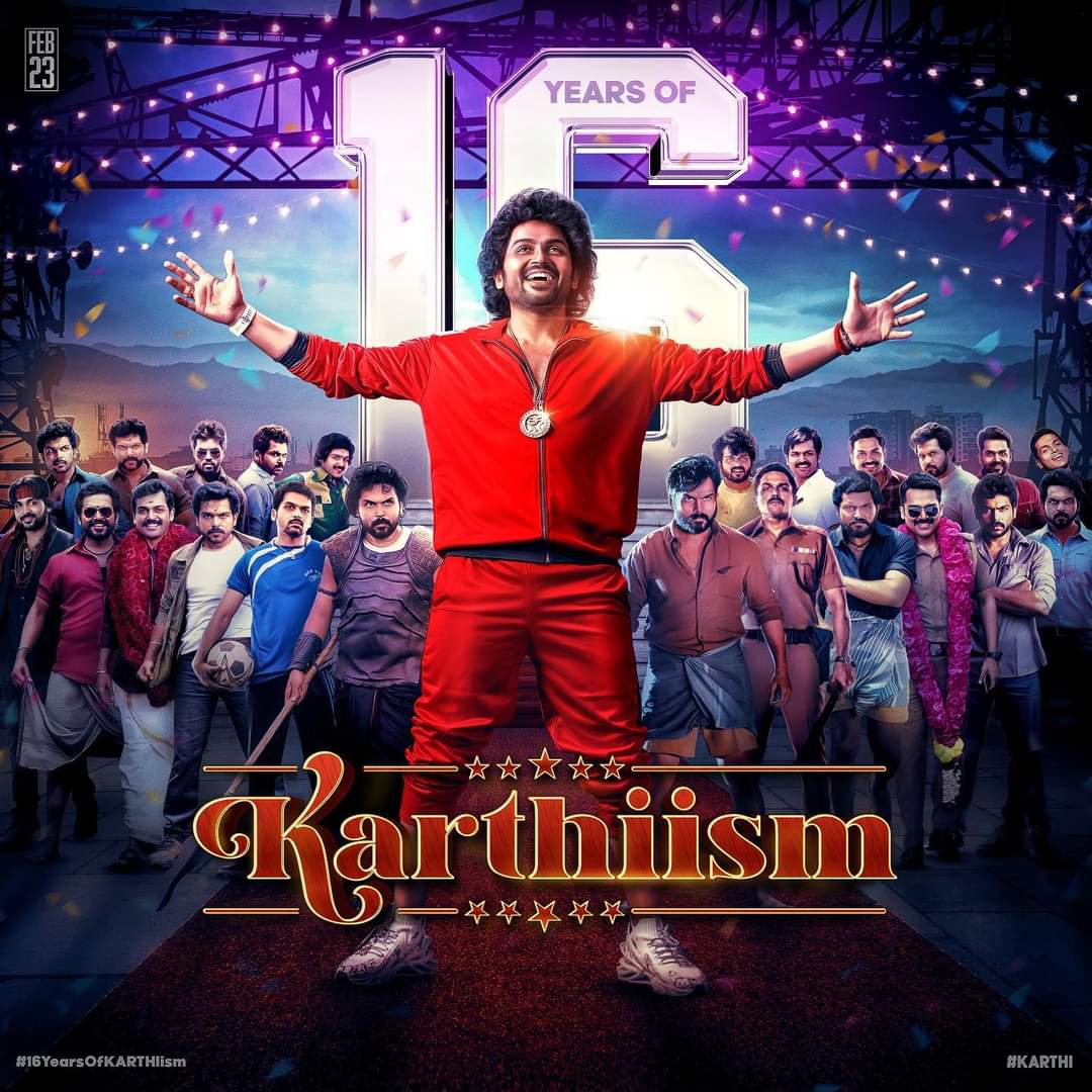 KishoreRajkumar's tweet photo. Congrats @Karthi_Offl sir for completing 16 years in Indian film industry.watte variety of films &amp; watte journey. Happy to be an very very small part of this wonderful journey in #Kaithi ... More to come sir 

#16YearsofKARTHISM #16yearsofkarthiism 
#16YearsOfParuthiveeran https://t.co/atxi0oaypN