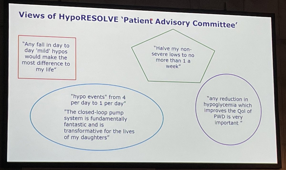 Thank you @simonrheller for highlighting what some people with #Type1Diabetes in @HypoResolve think is a meaningful reduction in hypoglycaemia.

#NothingAboutUsWithoutUs #ATTD2023 @ATTDconf