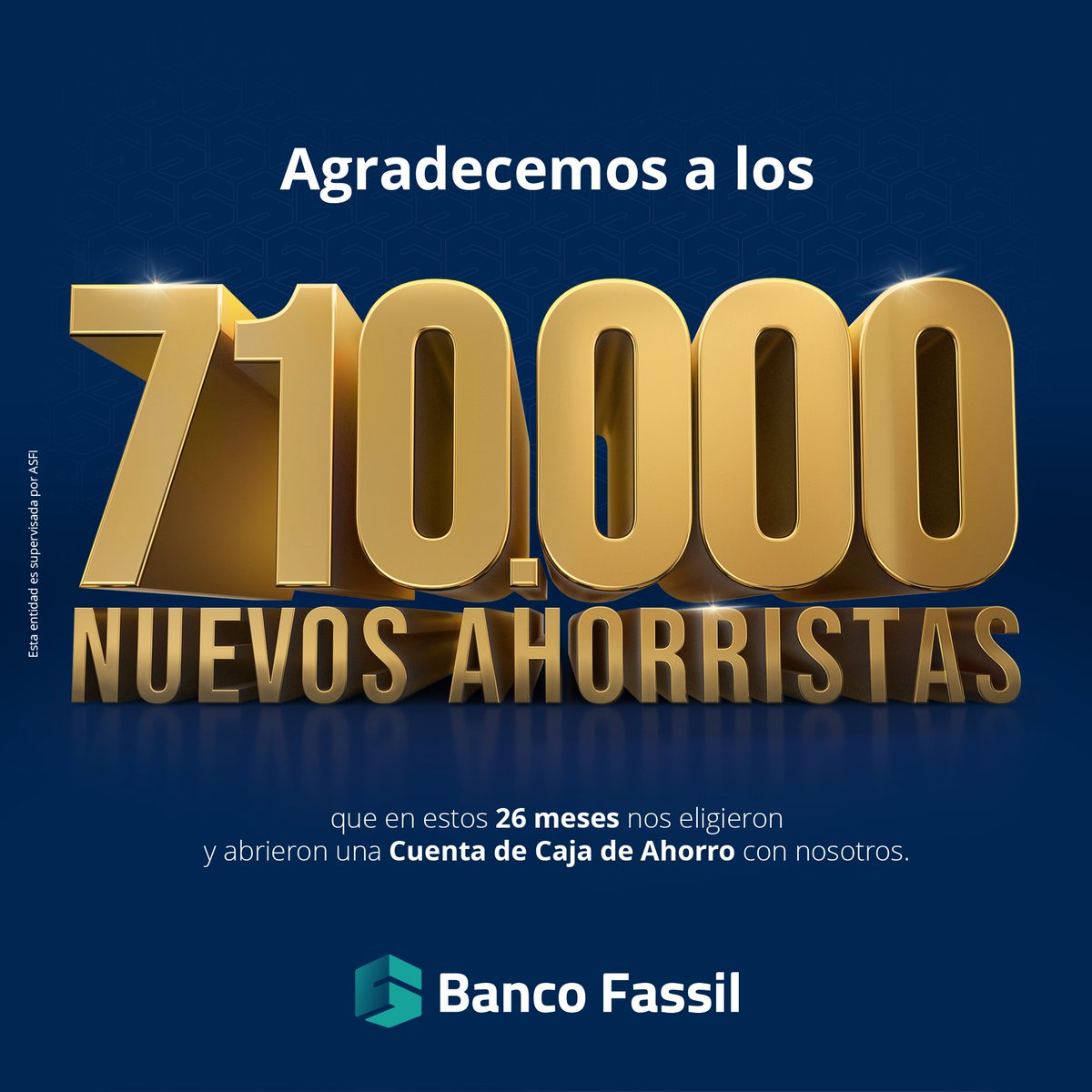 ¡Gracias por confiarnos tus sueños!
 
Estamos orgullosos, porque cada vez generamos más oportunidades para las familias bolivianas a través de la inclusión social y financiera. 
 
#BancoFassil
#DondeEstánLasOportunidades