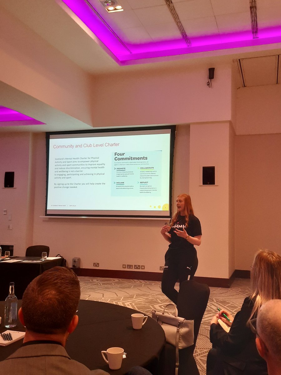 SSF_Futures's tweet photo. @SAMHtweets  start their workshop on  the 5 Ways to wellbeing 
🧡💜
#SSFConference https://t.co/U0XeZzJbZK