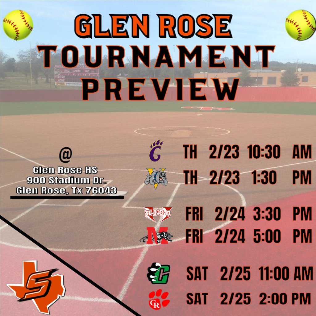 Lady Pine Softball travels to Glen Rose the next 3 days for their first tournament of the season.  Can't wait for another opportunity for these girls to compete and get better.