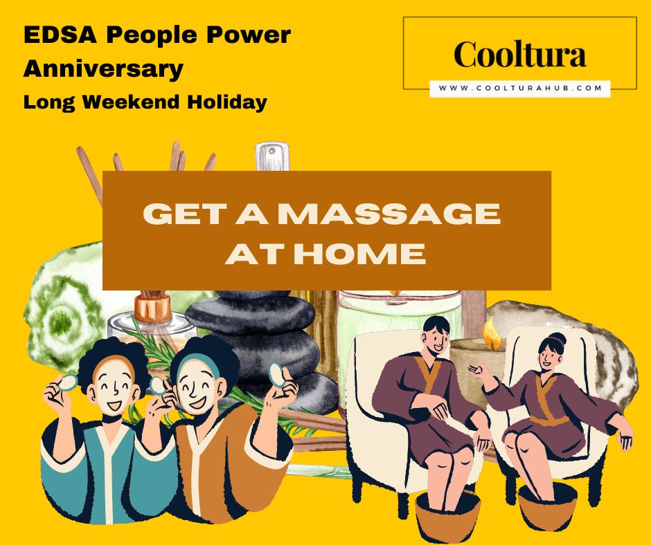 EDSA People Power Anniversary kaya long Weekend, remain relaxed at home, and get a good massage from professional male therapists today.
Make an appointment today:
📱09565110430 / 639913820700
#homeservice #hotelservice 
#malolos #bulakenyo #bulacan #massage  #massagetherapy