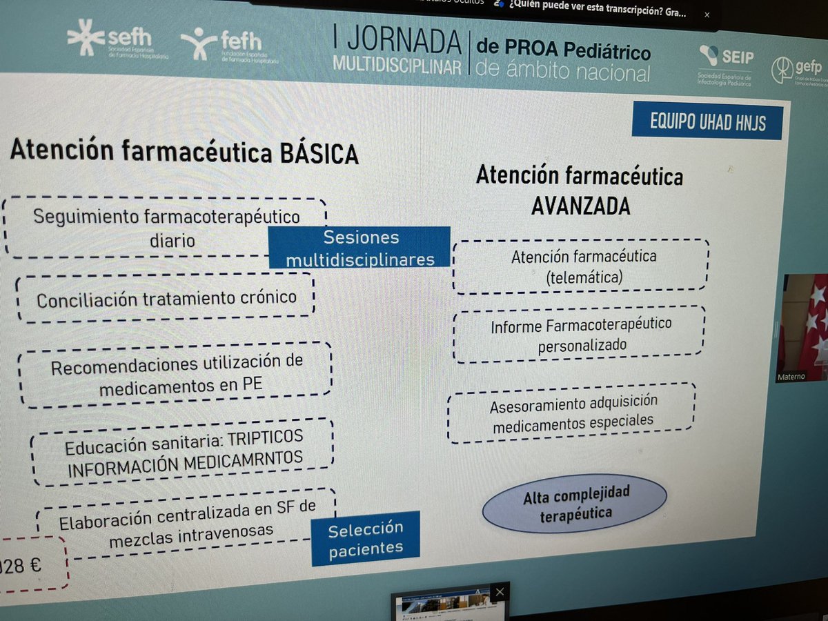 <a href="/Goretti_LopRam/">Goretti López</a> <a href="/PilarRanzOrtega/">Pilar Ranz Ortega</a> <a href="/seipweb/">SEIP</a> <a href="/sefh_/">S.E.F.H</a> Y agradecer a <a href="/PilarRanzOrtega/">Pilar Ranz Ortega</a> su aportación en #PROA Y #atencionfarmaceutica Hospitalización a domicilio y #TADE <a href="/seipweb/">SEIP</a> <a href="/sefh_/">S.E.F.H</a> <a href="/GEFP_SEFH/">GEFP</a> <a href="/aepediatria/">AEP</a>