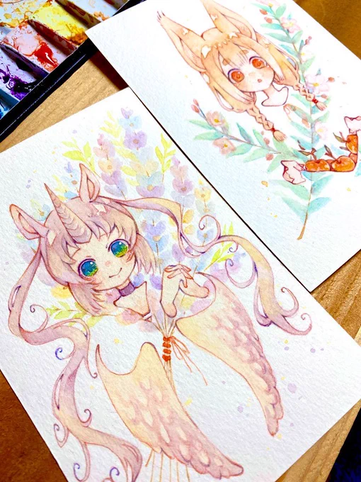 #アナログ絵で魅せてみよこのタグ素敵なアナログ絵がたくさん!ずっと見られるよ私は透明水彩と色鉛筆使って描いてます! 