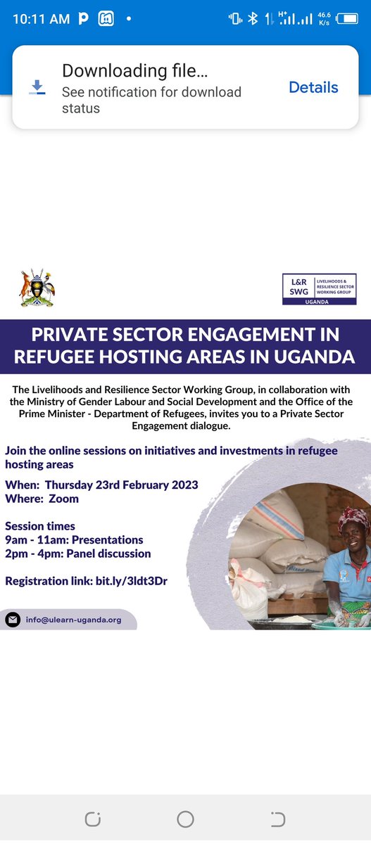 Attending this engagement today. The role of private sector is building resilience for refugees and host communities is invaluable. @UNCDFdigital @UNHCRuganda