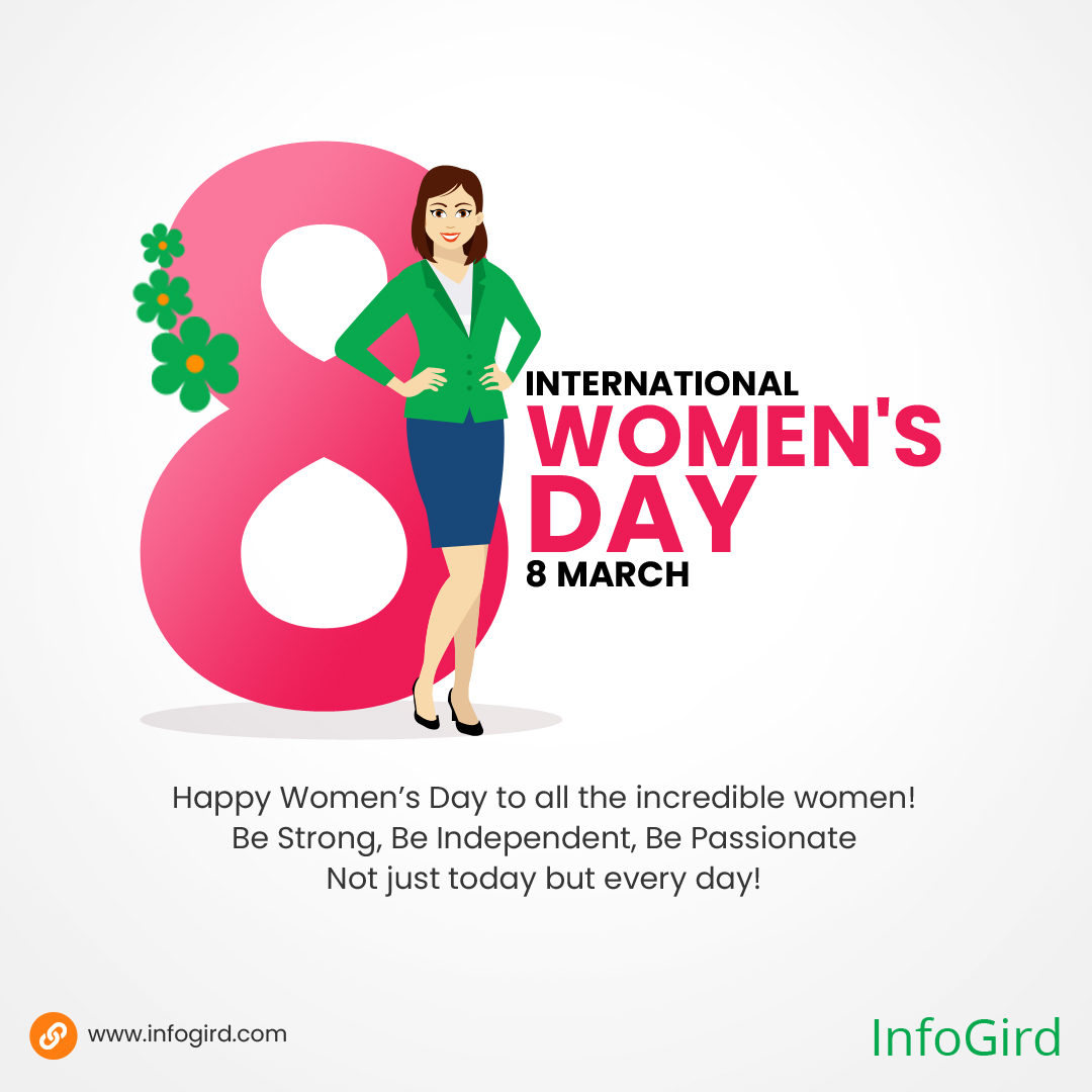 infogird's tweet photo. This day belongs to you. May you prosper &amp; stood affirm in the course of life. #happywomensday
The Missions of this #womensday2023  : To help forge a gender equal world.
Celebrating women's achievements &amp; increasing visibility, while calling out inequality, is key. https://t.co/pEoA0S6lxn