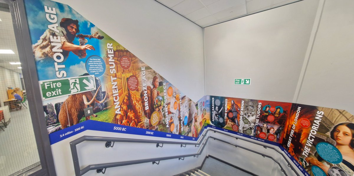 OuttaReachUK's tweet photo. Learn anywhere in the school, not just in the classroom!

@MontroseSchool #schoolwallgraphics #edutwitter #UKEdChat #educational #headteacher #EdChat #teachers #SLTchat #history #historyteacher #learning #learningresources https://t.co/NUBqmMZKGU