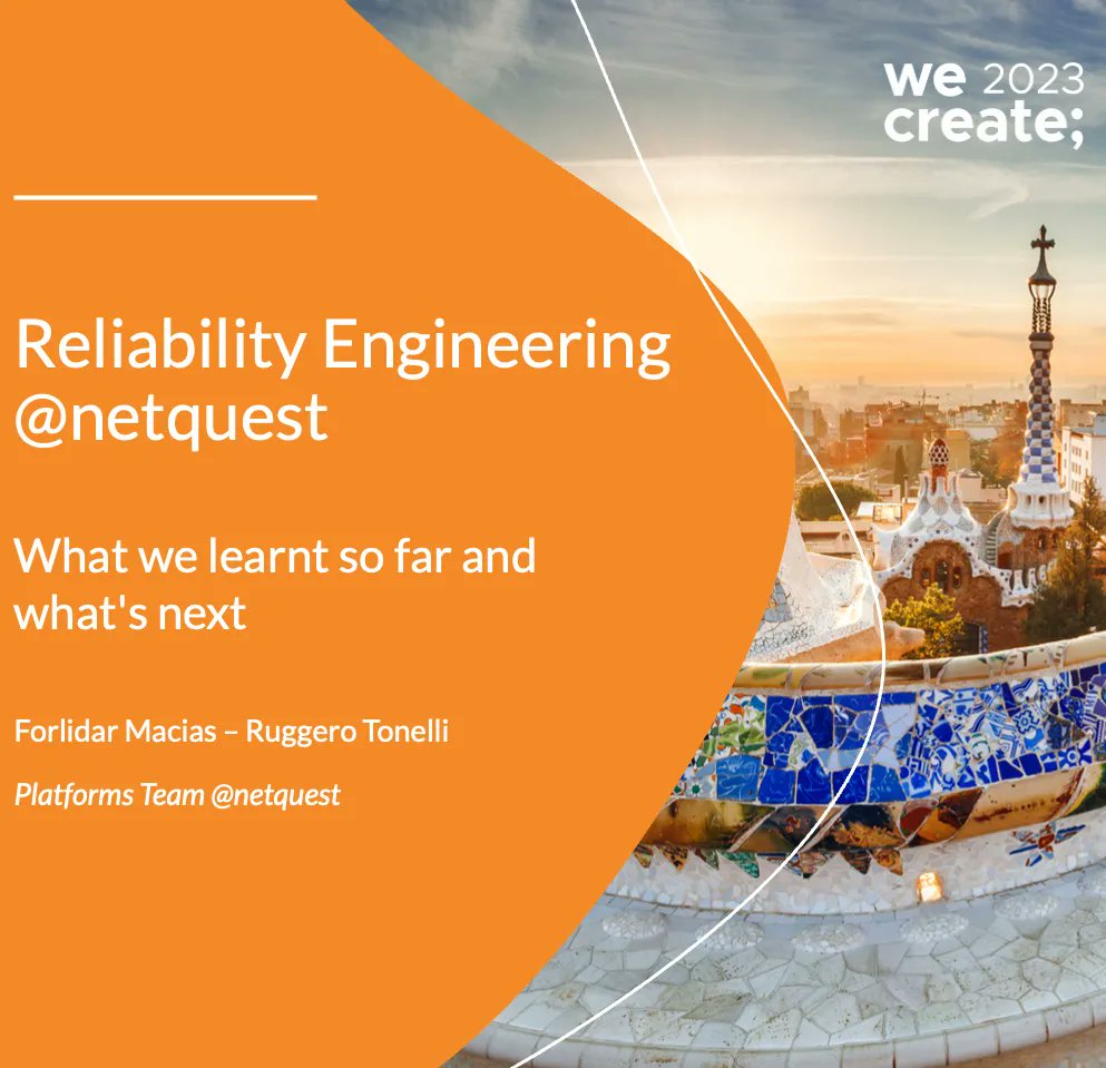 ruggerotonelli's tweet image. Days ago, talking about last years’ learnings on #Reliability Engineering @netquest at the annual @GfK Tech &amp;amp; Data gathering: #wecreate.
Bravo to @4ly debuting as co-presenter on stage 🥂 👏 buff.ly/3xJprMr 
#ShapingTomorrow #sre #platformsengineering #devops #shiftleft
