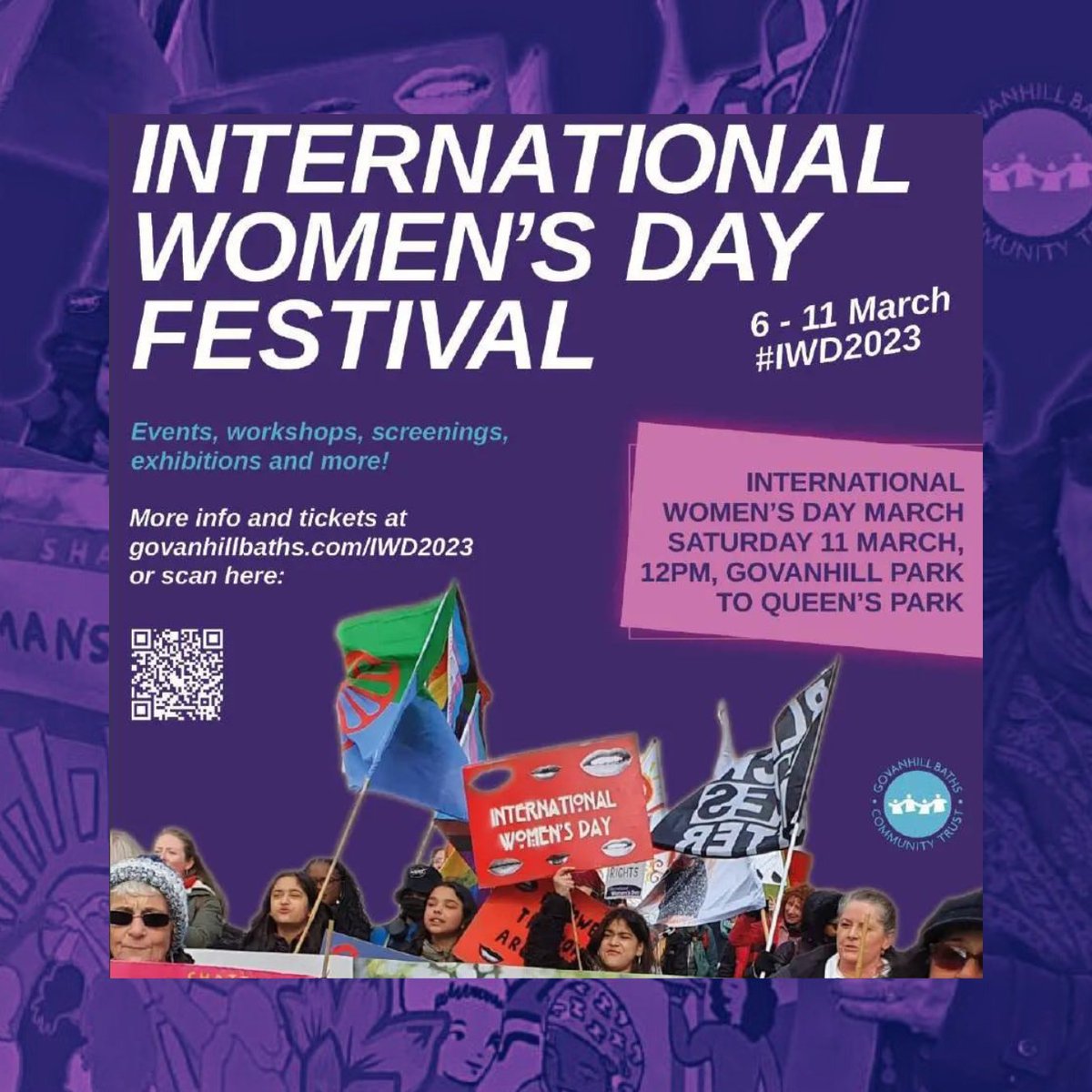 ScotSuffragette's tweet photo. 📣We're v excited to be 🗣💜 in this panel discussion 'Women, Activism, Archives &amp; Heritage' @GovanhillBaths for #InternationalWomensDay!

📅 Mon 6 March
⏰ 6-8pm
📍 Govanhill Baths 21 NithsdaleSt #Glasgow G412PZ
🎟 FREE Drop-in

#IWD
👉🏾 https://t.co/sUD45tqMml https://t.co/TdnzNO8ISO