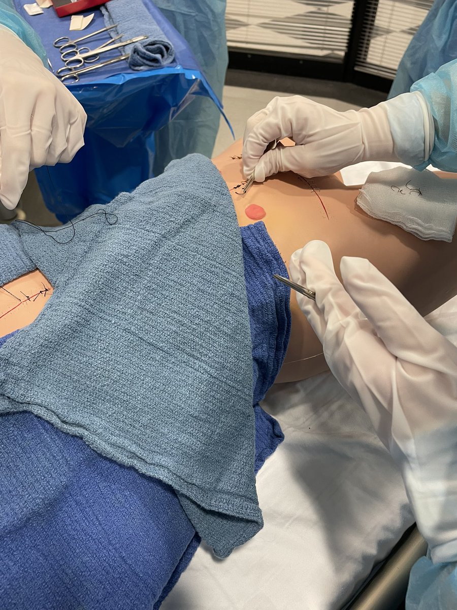 AshleySteinert1's tweet photo. Medical academy seminar Ss learning how to set up a sterile field in the OR, basic sutures, and how to remove staples and sutures!  Ss had to differentiate between sterile and aseptic procedures #mcslearn #proudtobeajet https://t.co/2VOyYNKWQa
