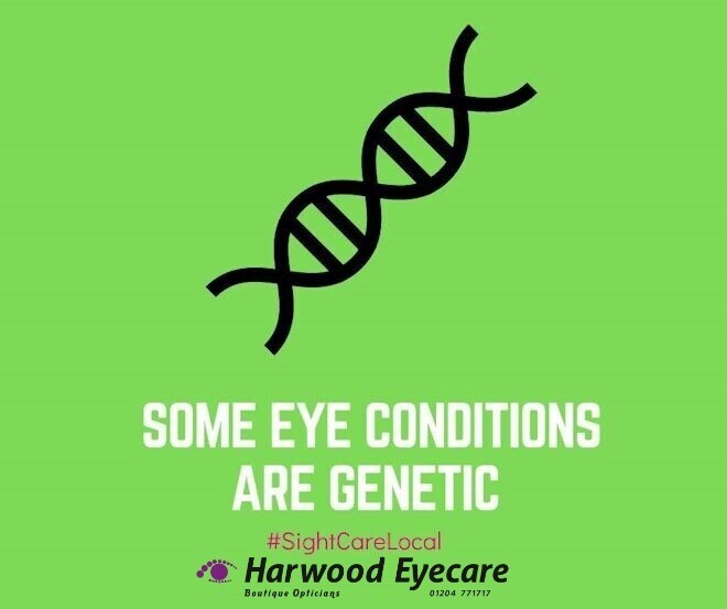 If you have a family history of eye disease, please let us know during your appointment - to book an appointment call us on 01204 771717 or book online at wu.to/ZryWED #harwoodeyecare #harwood #boostingbolton #local #Genes #Genetics #SightCareLocal