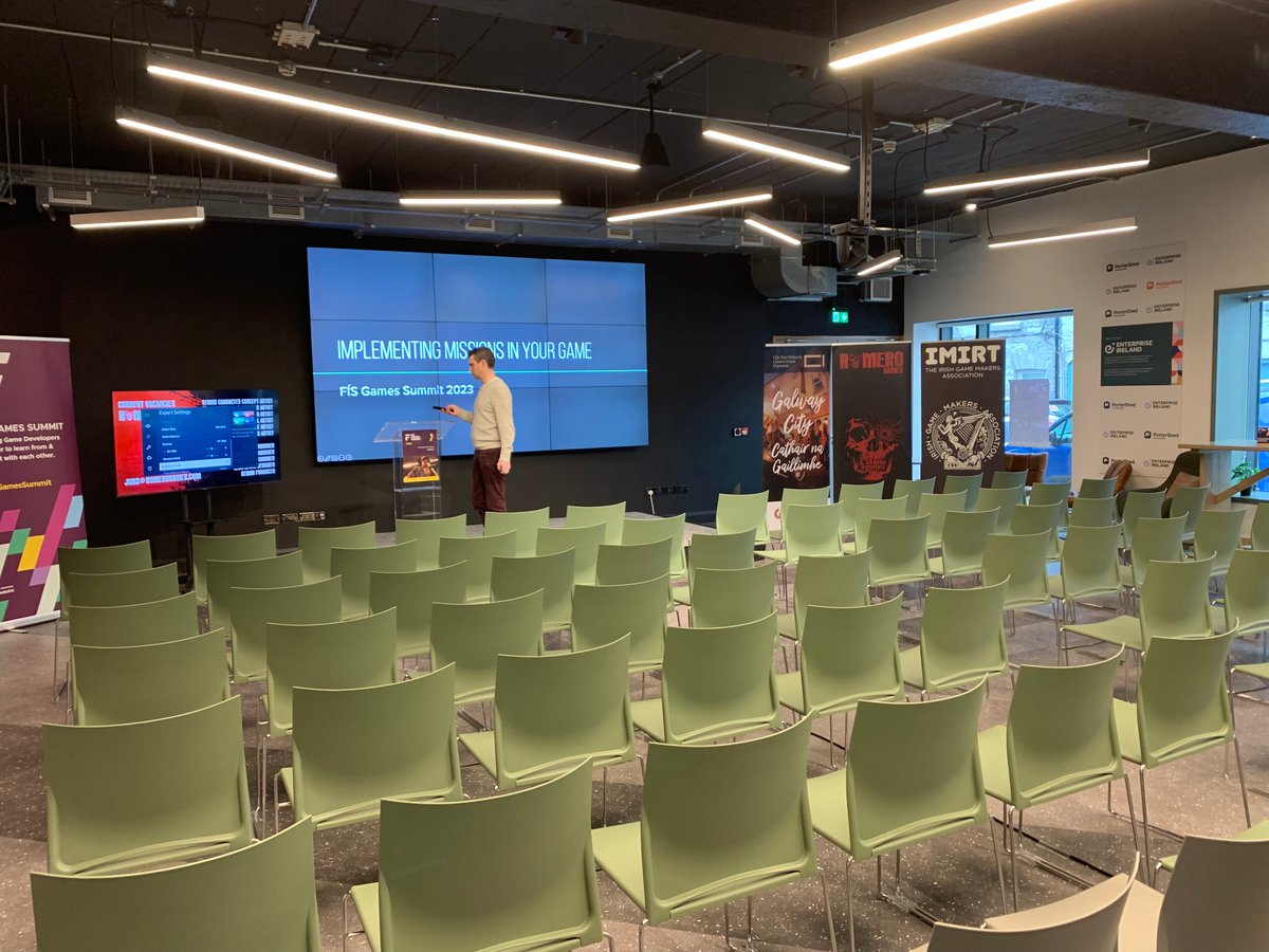 johnbreslin's tweet photo. Great setup and activity in @PorterShed a Dó for the @ardan_ie FÍS Games Summit today - some before and after pics below! https://t.co/m3Ql5kBgHn