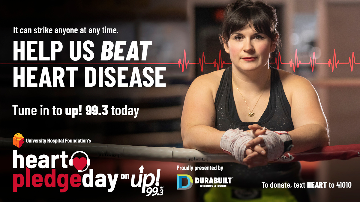 University Hospital Foundation (@givetouhf) on Twitter photo Welcome to <a href="/GiveToUHF/">University Hospital Foundation</a>'s 2023 #HeartPledgeDay, presented by <a href="/DurabuiltWindow/">Durabuilt Windows & Doors</a>! Listen live on <a href="/up993/">up! 99.3 FM</a> from 6AM to 6PM and stay tuned for live updates as we #fundraise for #cardiaccare. #Donate by texting HEART to 41010, calling 1-833-GIVE-UHF, or visiting heartpledgeday.ca. Welcome to <a href="/GiveToUHF/">University Hospital Foundation</a>'s 2023 #HeartPledgeDay, presented by <a href="/DurabuiltWindow/">Durabuilt Windows & Doors</a>! Listen live on <a href="/up993/">up! 99.3 FM</a> from 6AM to 6PM and stay tuned for live updates as we #fundraise for #cardiaccare. #Donate by texting HEART to 41010, calling 1-833-GIVE-UHF, or visiting heartpledgeday.ca.