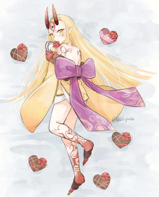 バレンタインにてマスターからの寵愛を恣にする茨木ちゃん #FGO