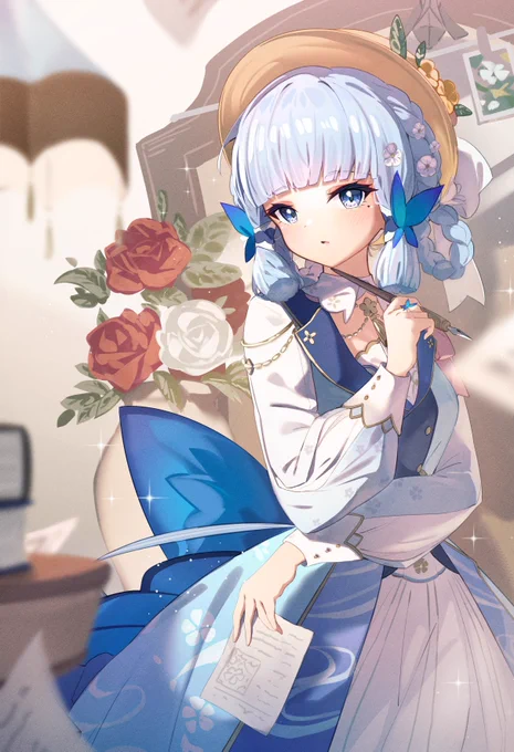 新衣装の綾華描いた! #原神 