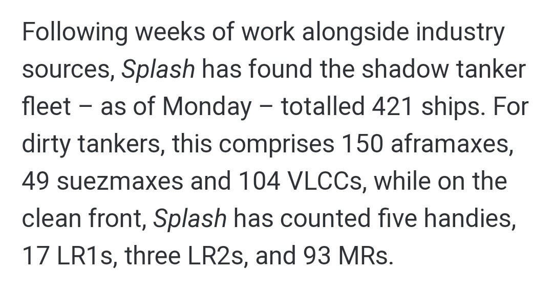 chigrl's tweet photo. #shadowtankers>
Splash investigation pinpoints the true scale of the shadow tanker fleet of sanctioned countries such as Venezuela, Iran, North Korea, and Russia
https://t.co/Sona8KxSQa https://t.co/hQAZ6Q8RuB