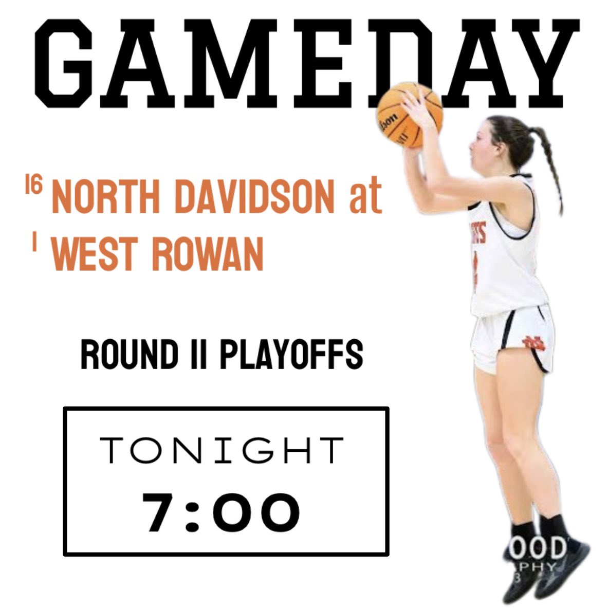 Round 2 of state playoffs today @ West Rowan 🏀🏀 Let’s go Knights!!

⌚️7:00 PM
💵$7 admission 
CLEAR BAG POLICY