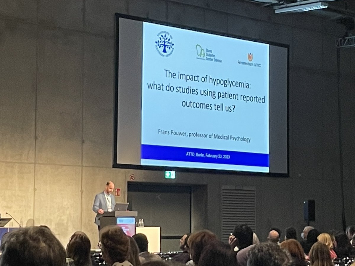 Fantastic to hear from @jdrf-funded @FransPouwer from @HypoResolve about the psychological impact and burden of hypoglycaemia 🧠

I’m pleased to see mental health & wellbeing being discussed on such a big stage.

@ATTDconf #ATTD2023 @JDRFUK