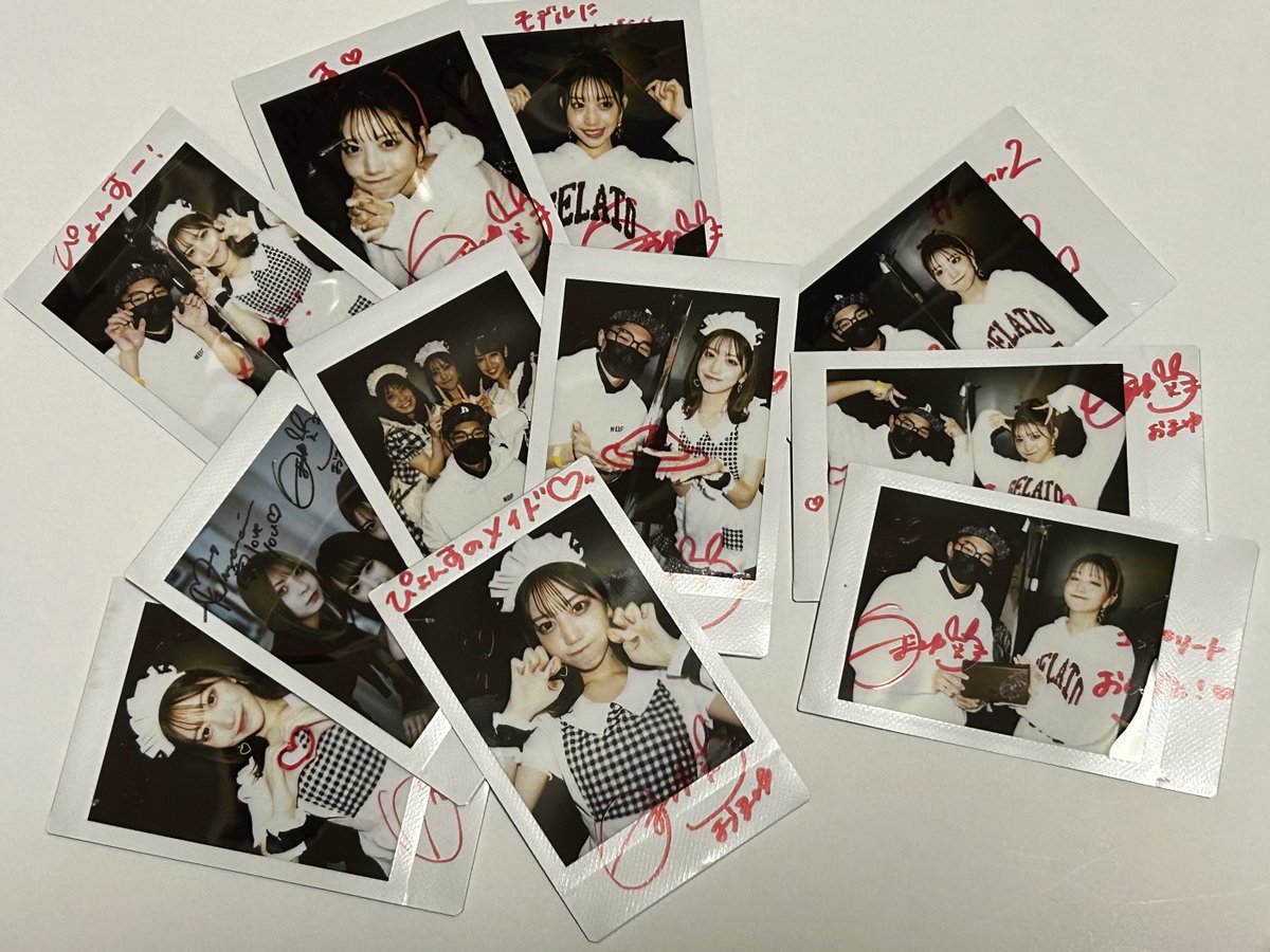 Pyon_s131's tweet photo. #mmr2 両部参加したけどめっちゃ楽しかった!
ブロマイド全員分コンプ出来たし、チェキ帳全部埋まったし、みんな可愛かったし、まゆみんとお話しできたし、まゆみんのお母さんの誕生日お祝いできたしで最高やった。ファンの方々もお話ししていただいてありがとうございました! https://t.co/aXlFNh7Vq3