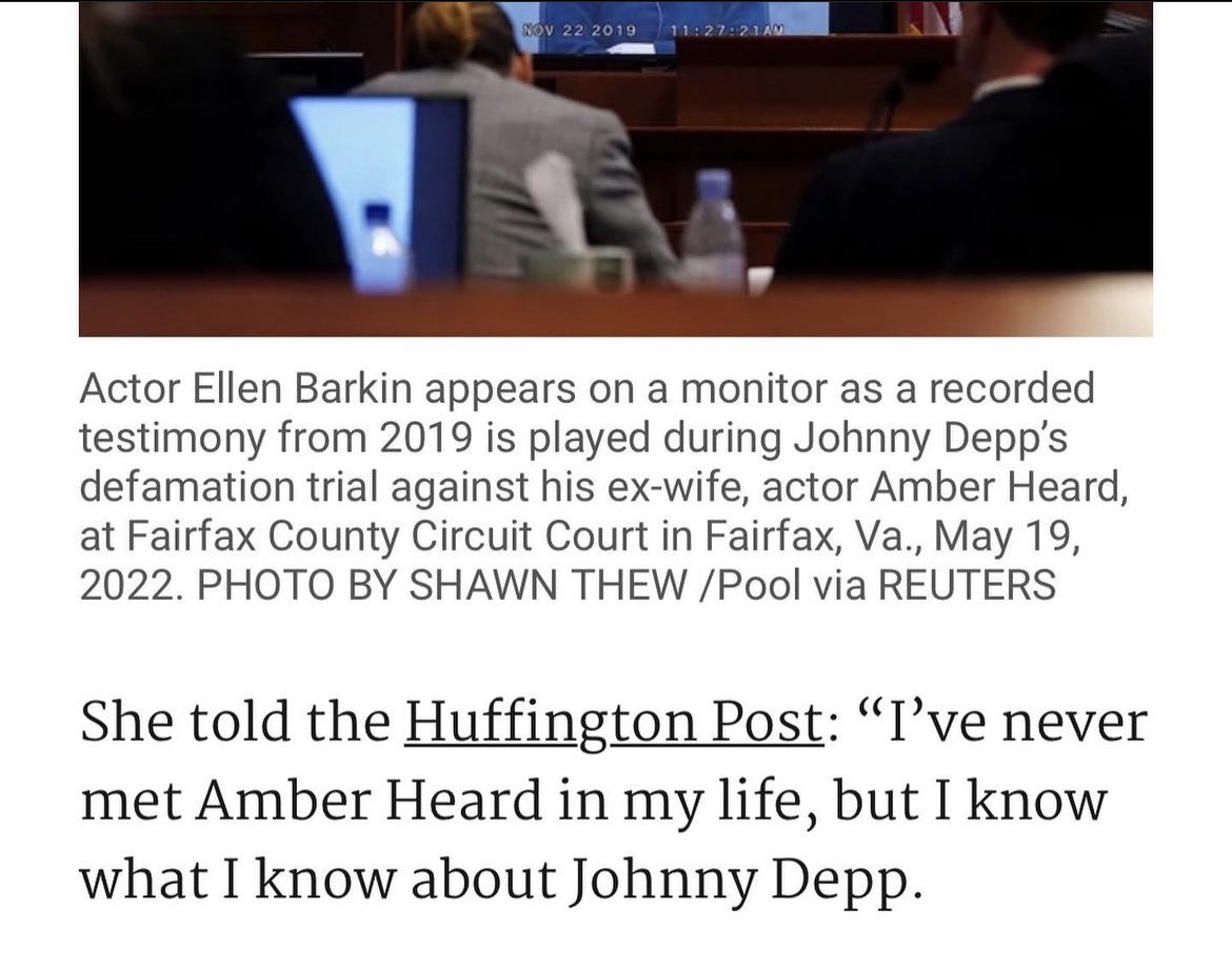 Uniquecheema's tweet photo. @stirgussa Repeat after me 👏 @EllenBarkin 👏 is 👏 a 👏 LIAR 👏 like #AmberHeard 👏👏👏👏👏👏👏👏 So cut the crap! #objectionhearsay #JohnnyDeppIsASurvivor #AmberHeardIsAnAbuser #ellenbarkinisbarkinglies #amberheardBotAlert https://t.co/39FjQfcYzB